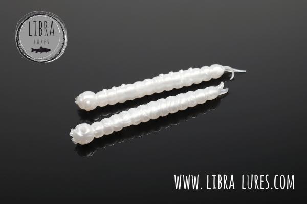 Libra Lures Slight Worm  38mm Cheese  silver pearl 004